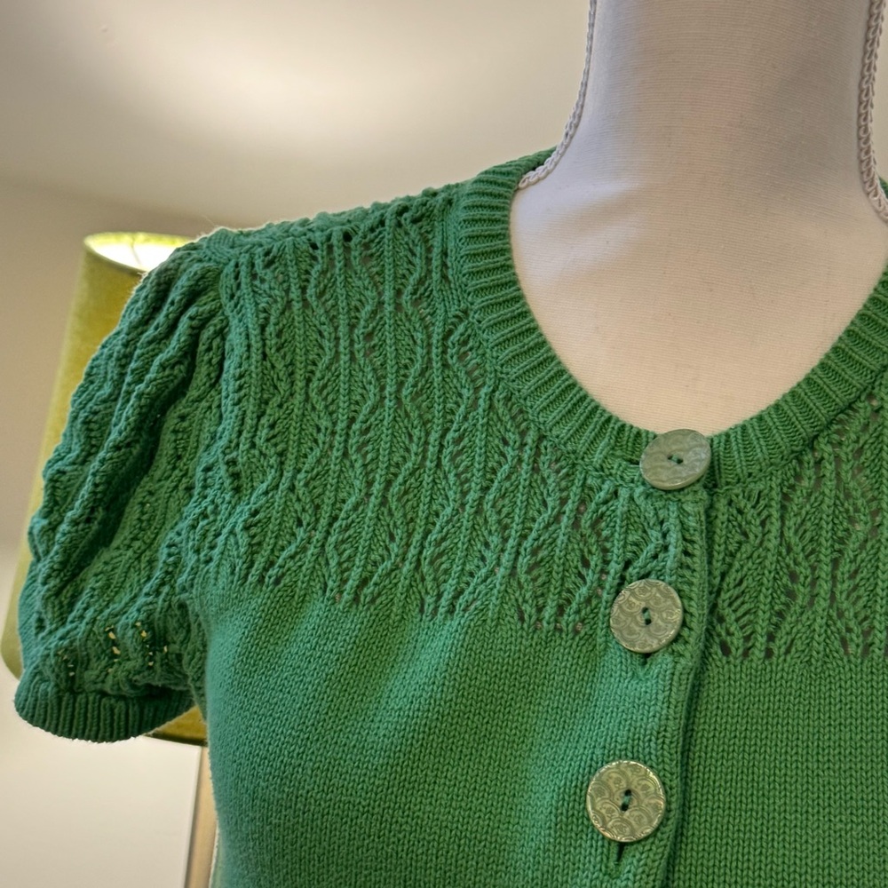 Eight Eight Eight Beautiful Green Knit Sweater - Size Medium - Picture 3 of 8
